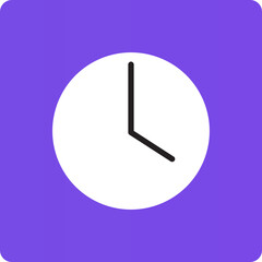 clock icon on square button