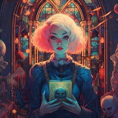 Obraz premium woman in a church