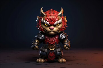 Fototapeta premium Samurai Tiger. Generative AI