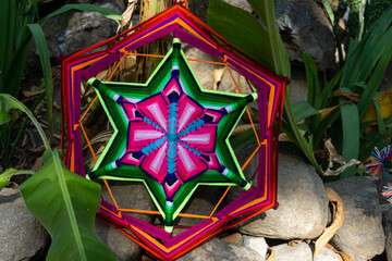 Handmade colored mandalas