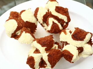 Traditional Indonesia food known as Bolu Kukus