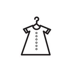 Dress Hanger Shirt Outline Icon