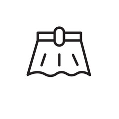 Garments Ladies Skirt Outline Icon