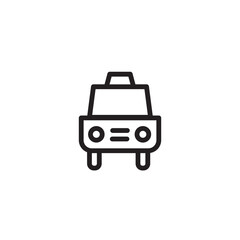 Taxi Car Transport Outline Icon