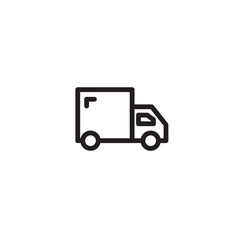 Car Delivery Vehicle Outline Icon