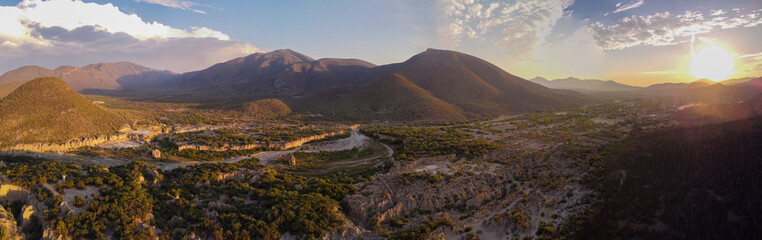 4k landscape in the mountains america mexico desert drone summer hills nature puebla oaxaca