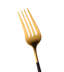 Stainless steel fork isolated on white background