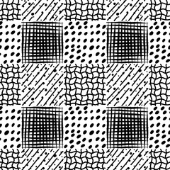 Seamless pattern textures ink drawing 