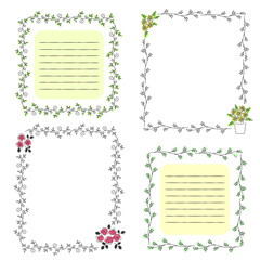 花をあしらったフレームセット