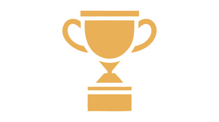 Winner's trophy icon. Vector illustration. Logo of trophy isolated on white background