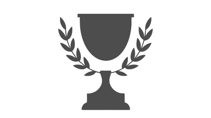 Winner's trophy icon. Vector illustration. Logo of trophy isolated on white background
