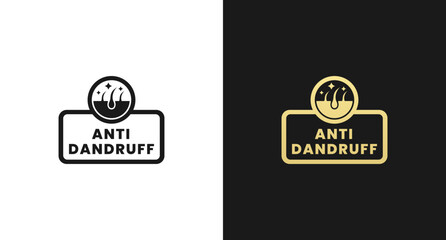 Anti dandruff sign or Anti dandruff symbol vector isolated in flat style. Best Anti dandruff sign vector for product packaging design element. Anti dandruff symbol vector for packaging design element.