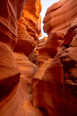 Lower Antelope Canyon a Natural attraction in the Navajo Reservation near Page, Arizona USA
