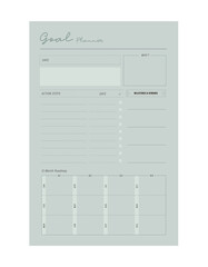  goal overview planner. 