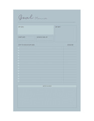  goal overview planner. 