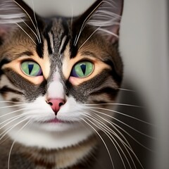 Generative AI portrait of a cat
