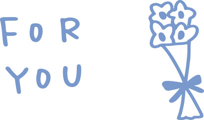 ありがとうのイラスト　花束