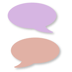 Set of speech bubbles. Vector illustration isolated on a white background.