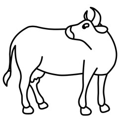 Cow Outline Vector