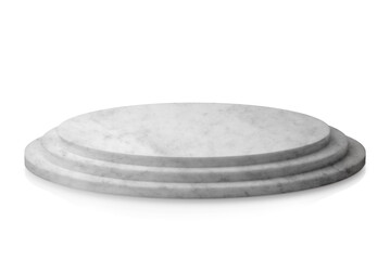 大理石製の円形の台座　podium