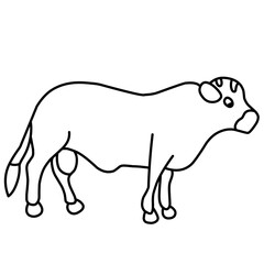 Cow Outline Vector