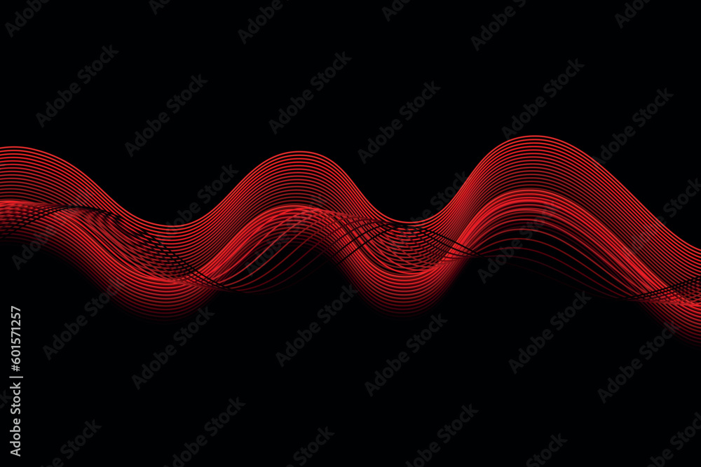 Poster red and black wave abstract background, suitable for landing page and computer desktop background. 3