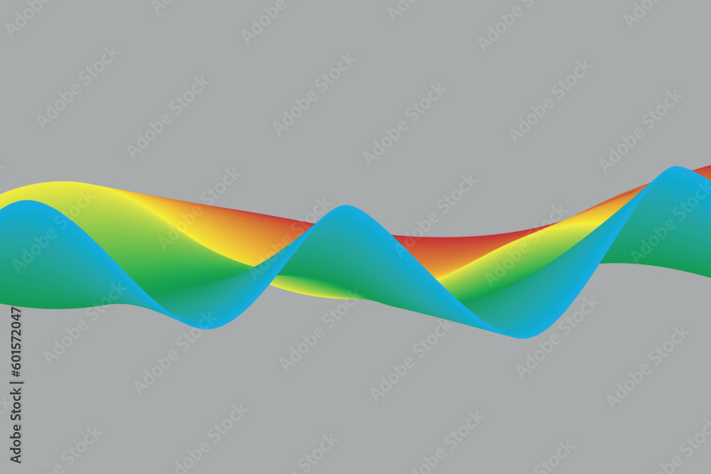 Poster colorful gradient wave line. fluid abstract background. suitable for landing page and computer deskt