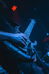 Naklejka premium Guitar being played