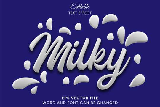 Milky editable vector text effect