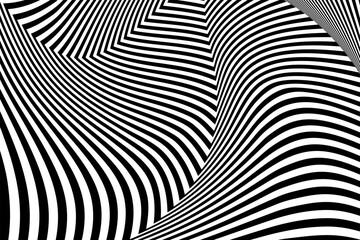 abstract black and white  wave background