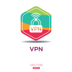 Vpn (Virtual private network) Icon, Vector sign.