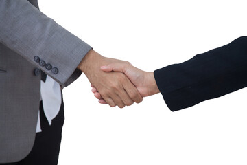 business man shaking hands with effect global network link connection