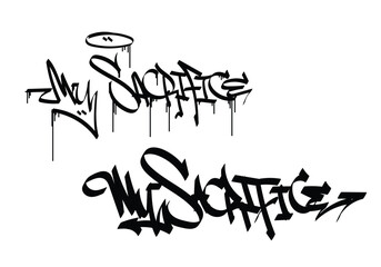 MY SACRIFICE graffiti tagging style
