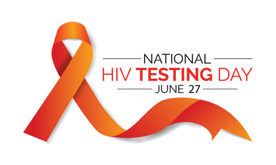 HIV Testing day is observed every year on June 27th. banner design template Vector illustration background design.