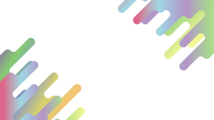 角丸の抽象的な形を対角に置いた背景イラスト