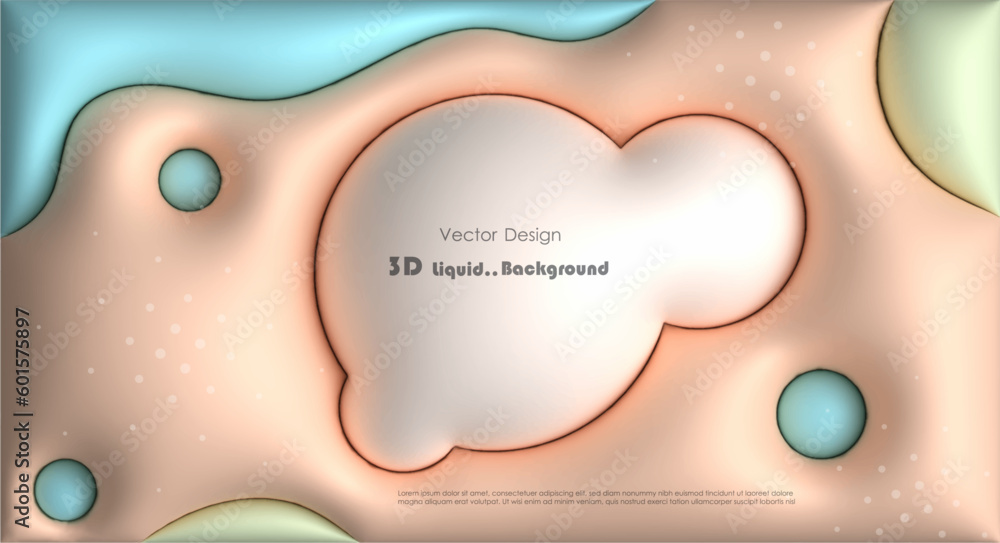Aufkleber vector, illustration abstract element with dynamic shape, gradient color, 3d rendering background. m
