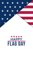 Happy Flag Day in the United States background vector illustration, best for social media post template, greeting card,portrait orientation background