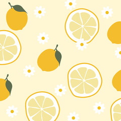 flower slice loemonade pattern yellow