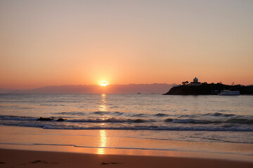 sunset, mountain, landscape, sun, nature, mountains