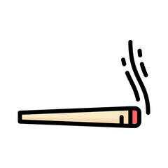 Smoking cigarette icon vector. Flat design style on white background. Smoking logo illustration. - obrazy, fototapety, plakaty