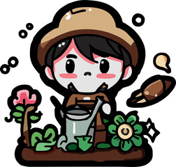 gardening png graphic clipart design