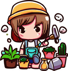 gardening png graphic clipart design