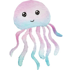 Jellyfish Under The Sea Clip art Element Transparent Background