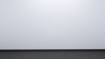 Empty room space background. With fabric floor perspektive pattern and texture and empty concrete wall for background. Interior abstract background for design and decoration. 3D Illustration. 3D Rende