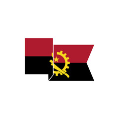 Angola flags icon set, Angola independence day icon set vector sign symbol