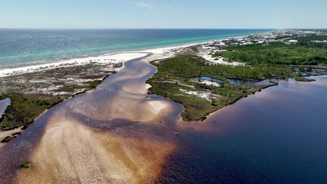 Aerial pullout from outfall of Lake Powell into the Gulf of Mexico captured in 5k