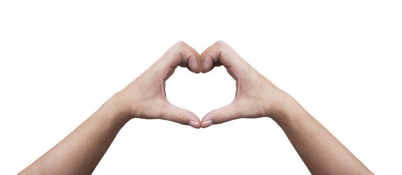 hands forming a heart on a transparent background png