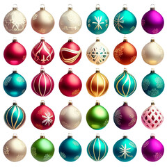 Christmas Background Balls Baubles. Ai generated