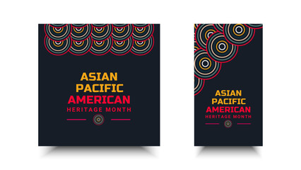 Asian American and Pacific Islander Heritage Month. Vector banner for ads, social media, card, poster, background. © Luki