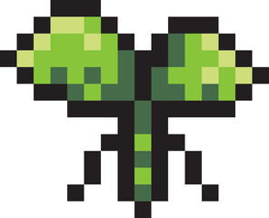 Pixelated Creature Element Leaf